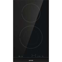 Plita vitroceramica incorporabila Gorenje ECT322BCSC, 2900 W, 9 trepte, 2 zone, StopGo, StayWarm, Blocare pentru copii, Negru