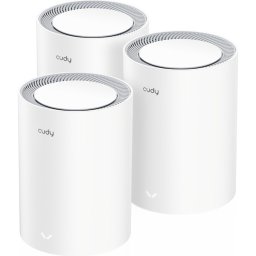 Sistem Mesh CUDY M3000 (3‑Pack), Wi‑Fi 6 Dual-Band, White