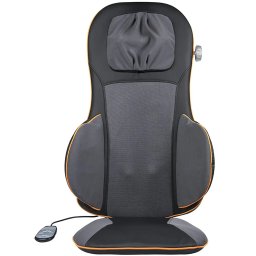 Husa de scaun pentru masaj Shiatsu MC 825 40W 3 trepte de masaj Negru/Gri