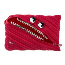 Penar Penar cu fermoar, ZIPIT Grillz Monsters Jumbo - rosu cu dinti argintii