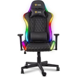 Scaun Gaming cu iluminare de fundal RGB telecomandă YGC 300RGB Negru