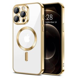 Husa Husa pentru iPhone 12 Pro - Techsuit Luxury Crystal MagSafe - Gold