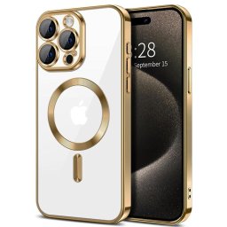 Husa Husa pentru iPhone 16 Pro - Techsuit Luxury Crystal MagSafe - Gold