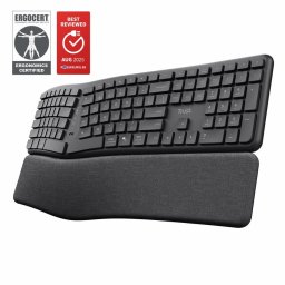 Tastatura Keyra Ergonomic multidevice wireless Negru