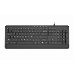 Tastatura Slim wired multimedia keyboard US layout Negru
