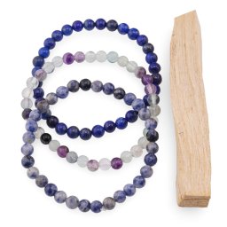 Set Bratari pentru Ziua de Miercuri – Claritate si Intuitie, Lapis Lazuli, Fluorit si Sodalit
