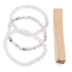 Set Bratari pentru Ziua de Duminica – Reset si Claritate, Cristal de Stanca, Howlit si Selenit