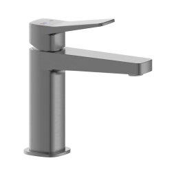 KFA Armatura 4522-815-61 - Baterie pentru lavoar MALAGA cu ventil pop-up, 15,9 cm, gri metalic