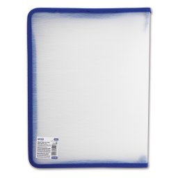Mapa cu fermoar A4+ PP mat, albastru