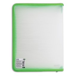 Mapa cu fermoar A4+ PP mat, verde