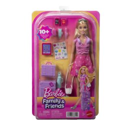 Papusa Barbie Family & Friends cu set de calatorie si accesorii