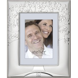 Rama foto Argint "Arborele Vietii" Finisare Satinata mata 13x18 cm - cadou aniversare 25 Ani Casatorie Nunta de Argint