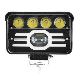 Proiector led auto dreptunghiular 3 INCH bicolor alb si galben pozitii si lupe 78W