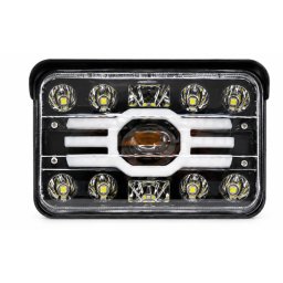 Proiector led auto dreptunghiular 5 INCH bicolor alb si galben pozitii si lupe 196W