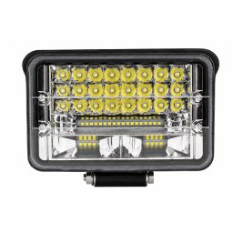 Proiector LED auto dreptunghiular 144w cu 2 faze 12v 24v de 5 INCH