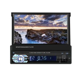 MP5 Navigatie Universala Android 7 inch Ecran Retractabil 1080P touchScreen bluetooth USB Card Aux Radio Comenzi Volan