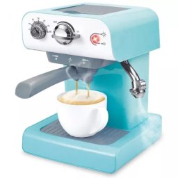 Mini espressor cu funcție de abur – 26,5 cm, turcoaz