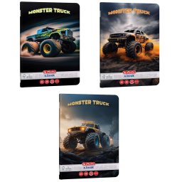 Caiet A5, 48 file, Herlitz Monster Truck, hartie 70 g/mp, FSC
