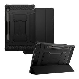 SPIGEN Samsung Tab S10 FE Plus WIFI SPIGEN RUGGED ARMOR PRO toc de podea activ FLIP, creion tartó, FEKETE