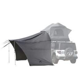 Pachet premium Wild Land Air Cruiser – Cort auto gonflabil, anexă, cort hexagonal și ghirlandă LED