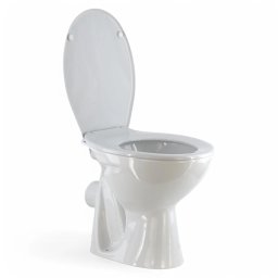 Set vas WC si capac WC, stativ, Mito By Cersanit, President C660, iesire laterala, Alb,
