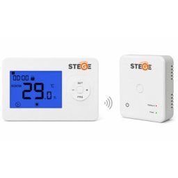 Termostat ambient Stege WR200 RF, fara fir, programabil