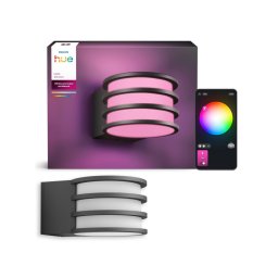 Philips - Lampă LED de perete pentru exterior Hue LUCCA, RGB, reglabilă, 1xE27/8,1W/230V, IP44