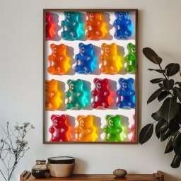Wallxpert tablou decorativ inramat, 35x47x3.5 cm, MDF 3mm, cadru lemn pin 100%, imprimare UV, multicolor - Verificat A · Re-Bloom