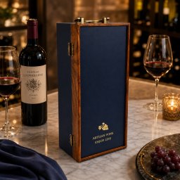 Cutie Cadou pentru Vin Artisan Wine cu 3 Accesorii , Caseta Eleganta pentru Sticla de Vin