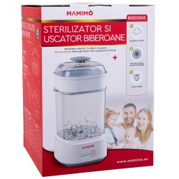 Sterilizator bibroane electric cu aburi si functie uscare Mamimo BSD2005, 5 biberoane, sterilizare rapida, oprire automata
