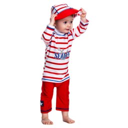 Costum De Baie Sealife Red Marime 98- 104 Protectie Uv Swimpy