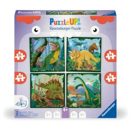Ravensburger - puzzle up dinozauri 4 puzzle 25 36 42 56 piese