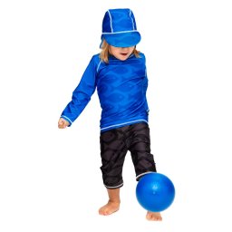 Tricou de baie Fish Blue marime 110-116 protectie UV Swimpy