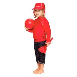 Tricou de baie Fish red marime 98-104 protectie UV Swimpy