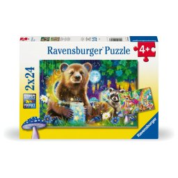 Ravensburger - puzzle prietenii dragalasi ai padurii 2x24 piese