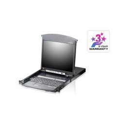 19" 8P C5 D.Rail LCD KVM IP SW. W/US KB