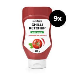 GymBeam Ketchup cu îndulcitor stevia 9 x 470 g chilli