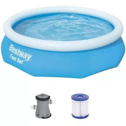 Bestway: Piscină Fast Set cu pereți moi și pompă de filtrare - 305x76 cm