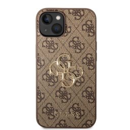Husa Husa Leather 4G Metal Logo iPhone 14 Brown