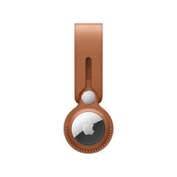 Breloc AirTag Leather Loop Apple pentru AirTag, Saddle Brown
