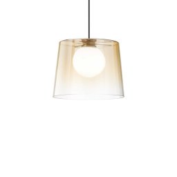 Pendul Fade, 3W G9 LED, lumina caldă, D:27 cm H:min 29 cm/ max 226 cm, sticla ambră, BF