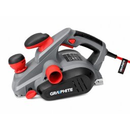 Rindea electrica, compacta, pentru rindeluit usi, parchet si lemn, 850 W, 82 mm / 3 mm, 16500 rpm, Graphite