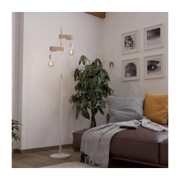 Eglo 44083 - Lampadar TOWNSHEND 2xE27/10W/230V alb