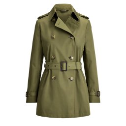 RALPH LAUREN Gabardină Cotton Blend-Db Blt Trnch 30" 297967126010 310 medium green