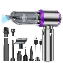 Aspirator portabil fara fir 3 in 1, motor Brushless, filtru HEPA, gri