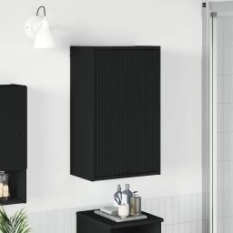 Dulap de Baie Negru 39 x 23,5 x 65 cm Lemn compozit & Metal GartenMobel Dekor