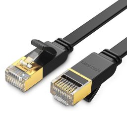 UGREEN NW106 Ethernet RJ45 Flat network cable , Cat.7, STP, 10m (Black)