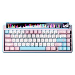 Tastatura Leobog Blue LightFeather RGB Roz