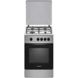 Aragaz AL452NXS 4 Arzatoare Cuptor 52L Siguranta Plita si Cuptor Latime 50CM Inox/Argintiu
