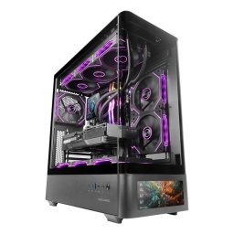 Carcasa Mars Gaming MCLCDPRO computer case Midi Tower Black